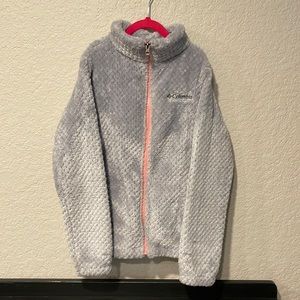 Big girls, mock neck, Columbia fleece.